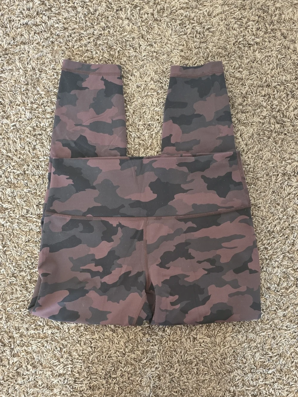 Lululemon Athletica Camo High-Waist Leggings in Brown and Black